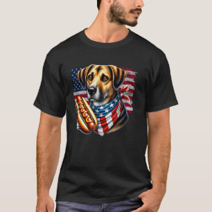 Camiseta Lenço engraçado do Labrador com cachorro-quente da