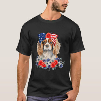 Camiseta Lenço para Cavalier King Charles Spaniel Bandeira 