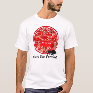 Camiseta lenço personalizado, San Fermin encierro, logotipo