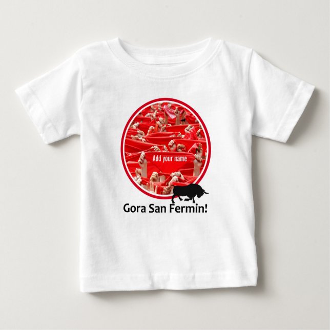 Camiseta lenço personalizado, San Fermin encierro, logotipo (Frente)