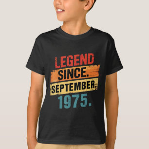 Camiseta Lenda 1975 Presentes de 50º Aniversário Para Homen