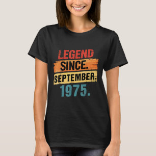 Camiseta Lenda 1975 Presentes de 50º Aniversário Para Homen