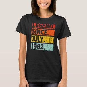 Camiseta Lenda aniversário de 40 anos desde julho de 1982 4