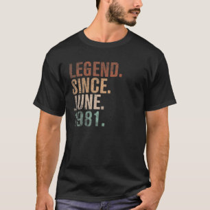 Camiseta Lenda aniversário de 40 anos Desde Junho De 1981