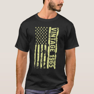 Camiseta Lenda Bandeira Vintage EUA Desde 1965 Para Homens