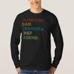 Camiseta Lenda Culinária: Marido, Pai, Vovô - Tee Engraçado