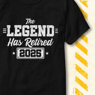 Camiseta Lenda da Citação Engraçada Vintage Retro Aposentou