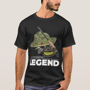 Camiseta Lenda da pesca com isca artificial para o melhor p