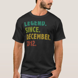 Camiseta Lenda De 10 Anos Desde Dezembro De 2012 10º Nascim