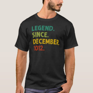 Camiseta Lenda De 10 Anos Desde Dezembro De 2012 10º Nascim