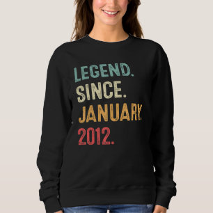 Camiseta Lenda De 11 Anos Desde Janeiro De 2012 11 Birthd