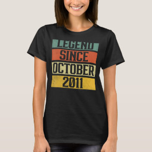 Camiseta Lenda De 11 Anos Desde Outubro De 2011 Nascimento
