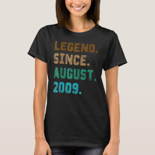 Camiseta Lenda De 13 Anos Desde Agosto De 13 Birthd