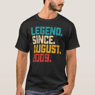 Camiseta Lenda De 13 Anos Desde Agosto De 13 Birthd