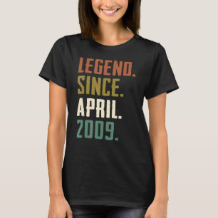 Camiseta Lenda De 13 Anos Desde Aniversário De 13 De Abril 