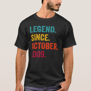 Camiseta Lenda De 13 Anos Desde Outubro De 2009 13 Bday B