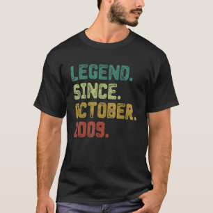 Camiseta Lenda De 13 Anos Desde Outubro De 2009 13 Birthd