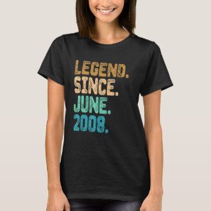 Camiseta Lenda De 14 Anos Desde Junho De 2008 14 Birthday V