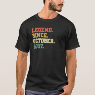 Camiseta Lenda De 15 Anos Desde Outubro De 2007 15