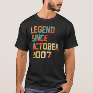 Camiseta Lenda De 15 Anos Desde Outubro De 2007 15