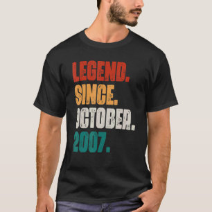 Camiseta Lenda De 15 Anos Desde Outubro De 2007 15