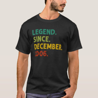 Camiseta Lenda de 16 anos desde dezembro de 2006 16º nascim