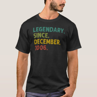 Camiseta Lenda de 16 anos desde dezembro de 2006 16º nascim