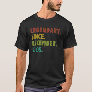 Camiseta Lenda de 17 anos desde dezembro de 2005 17º nascim
