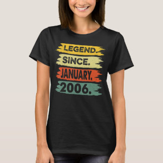 Camiseta Lenda de 17 anos desde janeiro de 2006 17º nascime