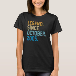 Camiseta Lenda de 17 anos desde outubro de 2005 17º nascime