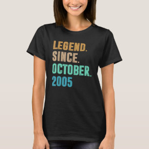 Camiseta Lenda de 17 anos desde outubro de 2005 17º nascime