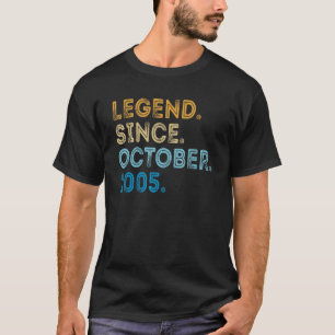 Camiseta Lenda de 17 anos desde outubro de 2005 17º nascime