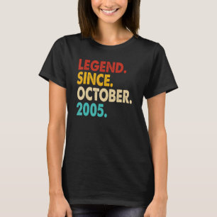 Camiseta Lenda de 17 anos desde outubro de 2005 17º nascime