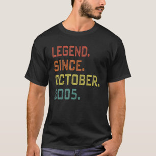 Camiseta Lenda de 17 anos desde outubro de 2005 17º nascime