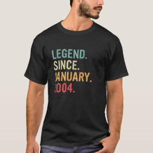 Camiseta Lenda de 19 anos desde Janeiro de 2004 19º nascime