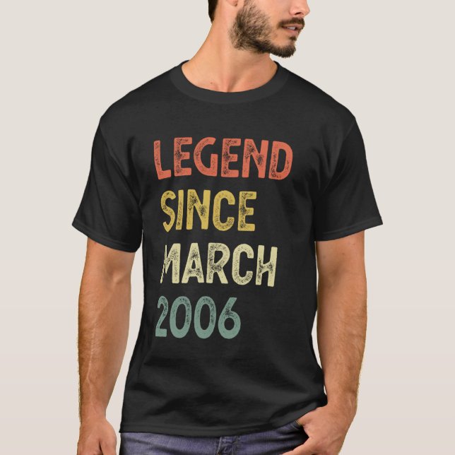 Camiseta Lenda de 19 anos desde março de 2006 (Frente)