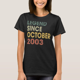 Camiseta Lenda de 19 anos desde outubro de 2003 19º nascime