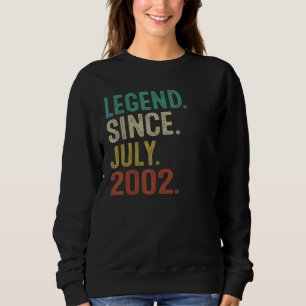 Camiseta Lenda De 20 Anos Desde Julho De 2002 20 Aniversári