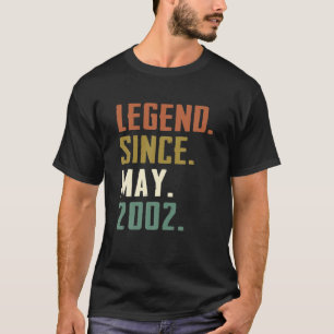 Camiseta Lenda De 20 Anos Desde O Aniversário De 20 De Maio