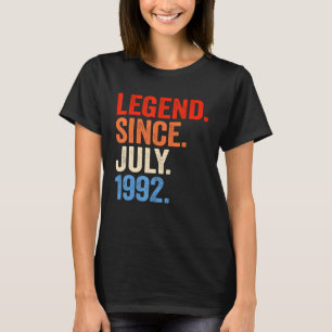 Camiseta Lenda De 30 Anos Desde Julho De 1992 aniversário d