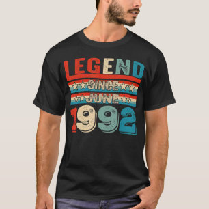 Camiseta Lenda De 30 Anos Desde Junho De 1992 aniversário d