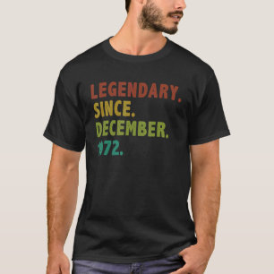 Camiseta Lenda de 50 Anos Desde Dezembro de 1972 50º Aniver