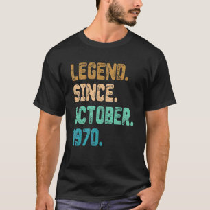 Camiseta Lenda de 52 Anos Desde Outubro de 1970 52º Anivers