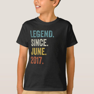 Camiseta Lenda De 5 Anos Desde Junho De 2017 5 Aniversário