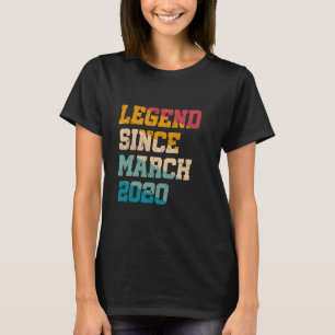Camiseta Lenda de 5 Anos Desde Março de 2020 Divertido Aniv