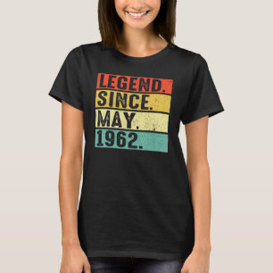 Camiseta Lenda De 60 Anos Desde Maio De 1962 60º Aniversári