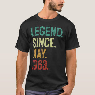 Camiseta Lenda De 60 Anos Desde Maio De 1963 60º Aniversári