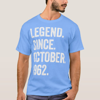 Camiseta Lenda De 60 Anos Desde Outubro De 1962 60º Nascime