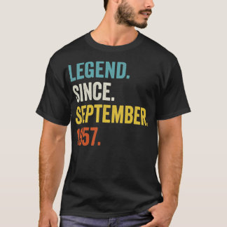 Camiseta Lenda De 65 Anos Desde setembro de 1957 65º Nascim