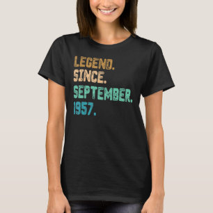 Camiseta Lenda de 65 anos desde setembro de 1957 65º nascim